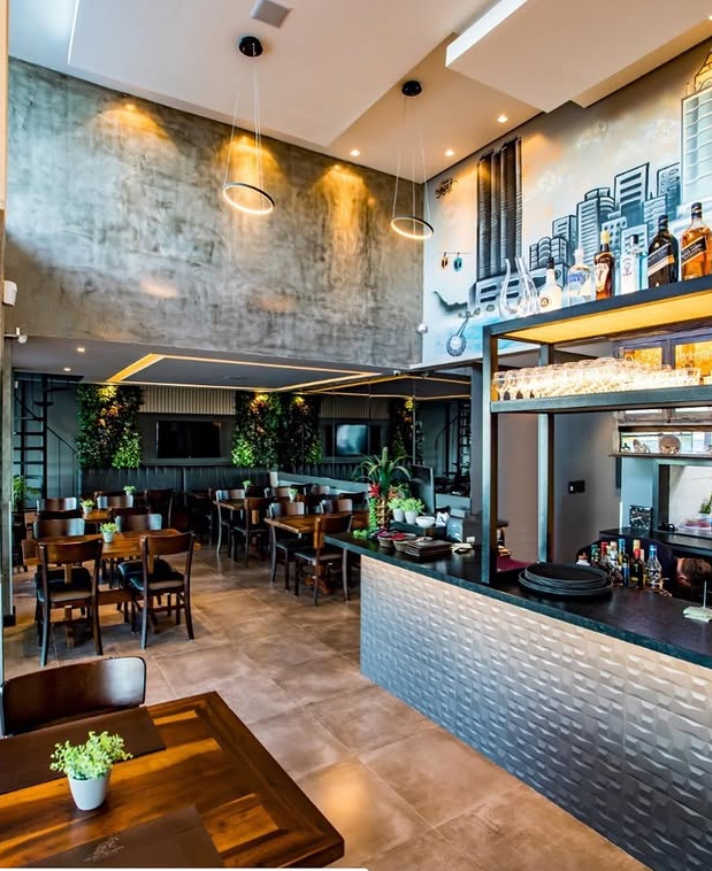 Estrutura comercial em aço para bar